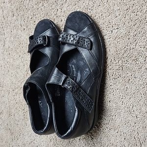 Drew Bare Foot Freedom Black Leather Bay Open Toe Sandals